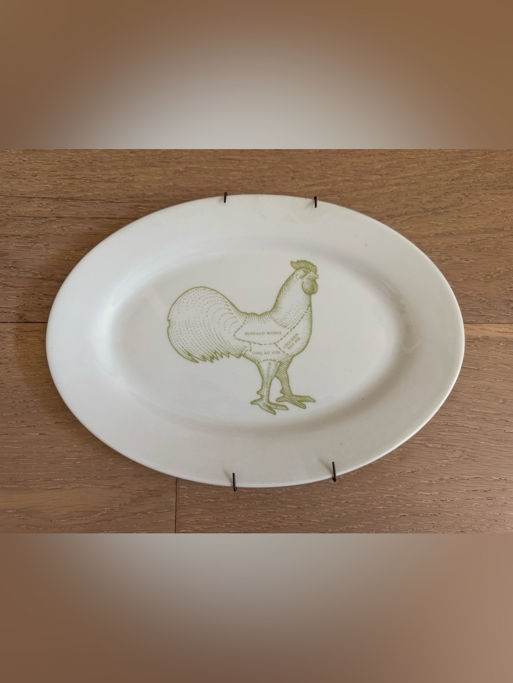 World Market Chicken ‘Cut of Meat’ Plate/Platter (with Hanger) Retired‎